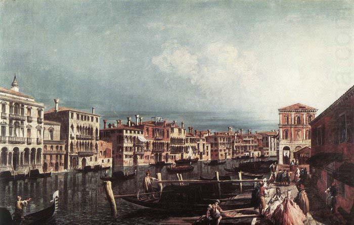 The Grand Canal at San Geremia - Oil on canvas, MARIESCHI, Michele